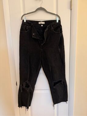 Abercrombie & Fitch Black Ultra High Rise '90s Straight Jeans